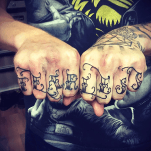 Quick tattoo while i was killing time in toronto. Work done at Top 10 tattoo #fearless #knucklestattoo 