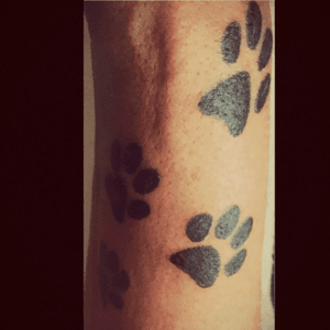 Little paws.  #paws #cute #black #ink #tattoo #love #paw IG@an_geloop