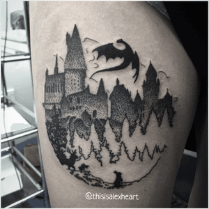 Harry Potter dot work Tattoo Instagram: @thisisalexheart