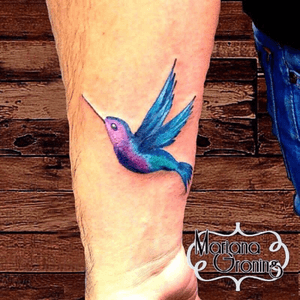 Watercolor hummingbird tattoo#tattoo #marianagroning #karmatattoo #cdmx #MexicoCity #watercolor #watercolortattoo #watercolortattooartist #hummingbird 