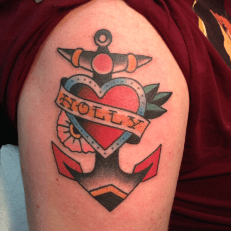 Tattoo uploaded by Jay James  Floral fouled anchor heart cross  Tattoodo