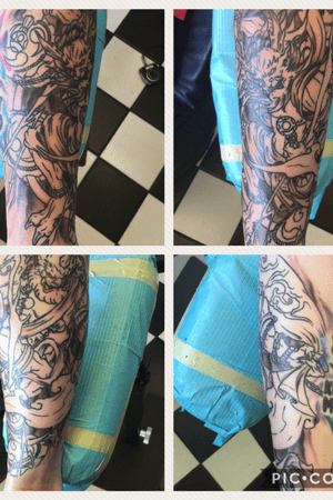 Not Finished, One more session to go. Fujin and Raijin, Japanese Gods