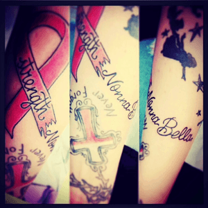 #redrockettattoo #forearm #almostsleeve #disney #breastcancerribbon #survival #strength #peterpan #cross #crownofthorns 
