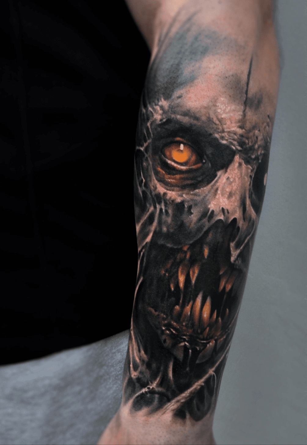 Discover  Scary tattoos Skull sleeve tattoos Evil tattoos