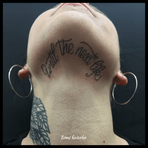 Until the next life #bims #bimstattoo #bimskaizoku #paris #paname #paristattoo #tatouage #letters #lettering #loveletters #untilthenextlife #blackworkerssubmission #lettre #haine #love #hate #tattoo #tattoos #tattoolego #tattooartist #tatts #dragonflyrotary #txttoo #blxink  #tatt #loubarde