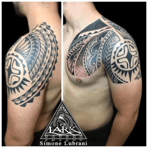 Tattoo by Lark Tattoo artist Simone Lubrani #shoulder #shouldertattoo #chest #chesttattoo #tattoo #tattoos #Polynesian #Polynesiantattoo #tribal #tribaltattoo #blackink #blackinktattoo #tat #tats #tatts #tatted #tattedup #tattoist #tattooed #tattoooftheday #inked #inkedup #ink #tattoooftheday #amazingink #bodyart #tattooig #tattoosofinstagram #instatats #larktattoo #larktattoos #larktattoowestbury 