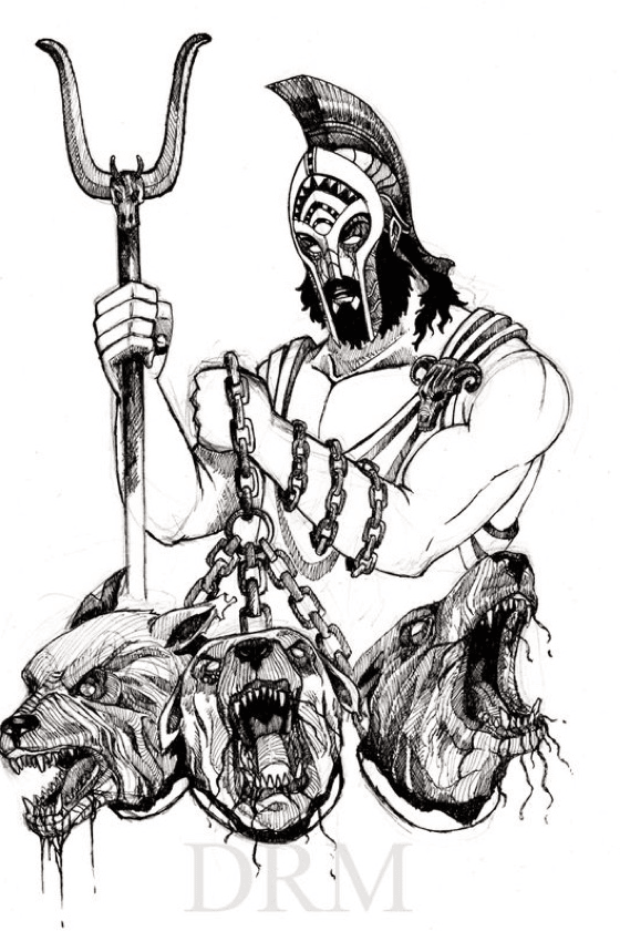 hades greek god of the underworld drawing