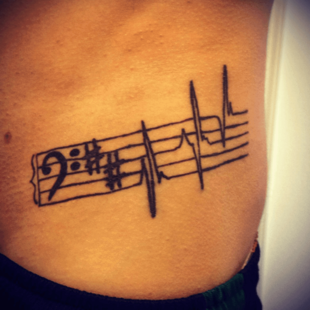 ekg music tattoo