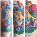 More shots of Alice since it wraps around the forearm a bit.  #disney #color #aliceinwonderland 