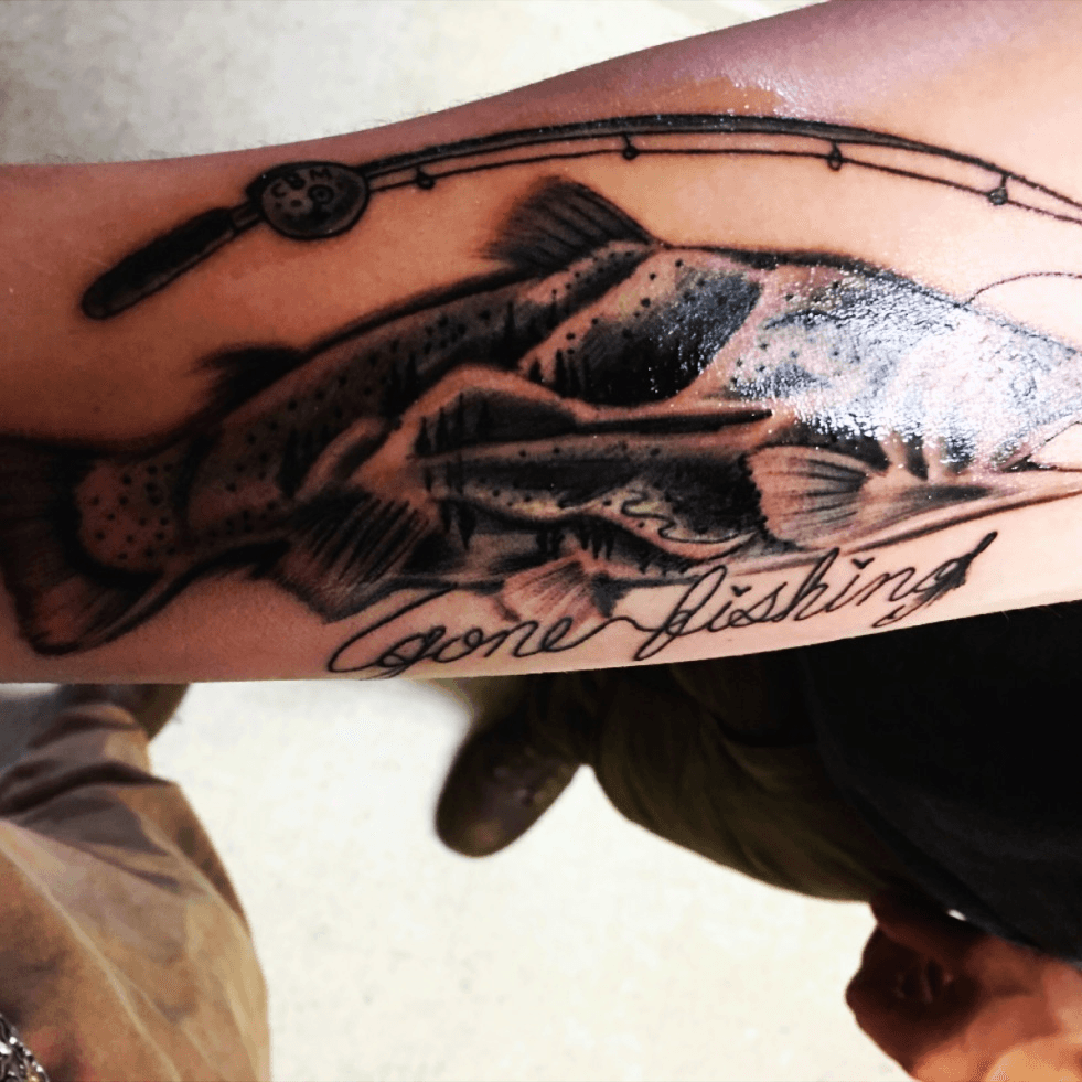 Memorial fishing tattoo I did  rFishing