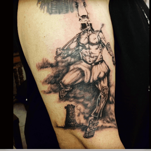 #tattoo #workinprogress #warriors #shardana #nuraghe #sardegna #sardinia #mario#coverup#firstsession