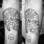 Star Wars Nave. #linework #starwars #blackwork #blackworktattoo #tattoodo #tattoo #tattoolover 