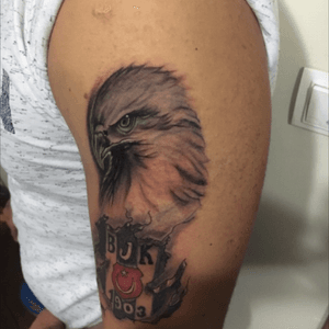 Eagle tattoo which i did a few weeks ago #eagle #bjk #tattoo #EagleHead 