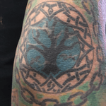 #celtictreeoflife encircled by a #chain on the inside of my left elbow. #treeoflife #crows #celticsleeve