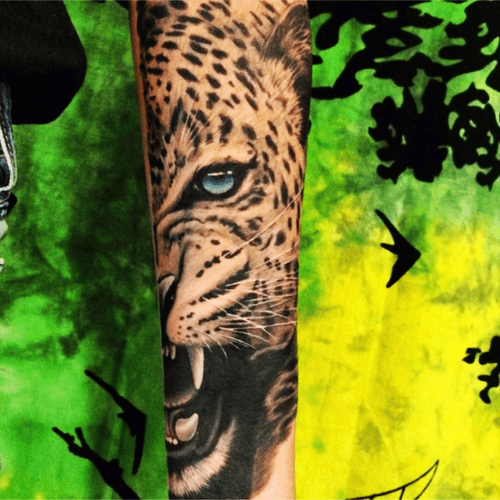 Artist rinat #tiger #cheetah #roar #eye #animal