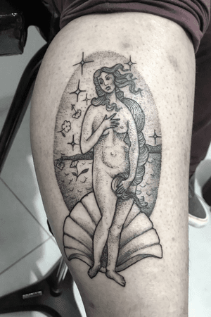 Releitura do quadro Nascimento da Venus de Botticelli 