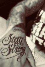 Stay Strong Lettering by Cuckoo from Radac Tattoo - Brazil - Rio de Janeiro