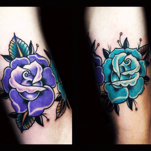 #tattoosonmybody#roses #rip#grandparents #birthstone#color #traditonal#