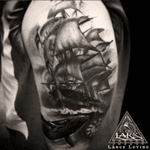 Tattoo by Lark Tattoo artist Lance Levine. #bng #bngtattoo #blackandgray #blackandgraytattoo #ship #shiptattoo #ocean #oceantattoo #tattoo #tattoos #tat #tats #tatts #tatted #tattedup #tattoist #tattooed #tattoooftheday #ined #inkedup #ink #tattoooftheday #amazingink #bodyart #tattooig #tattoosofinstagram #instatats #larktattoo