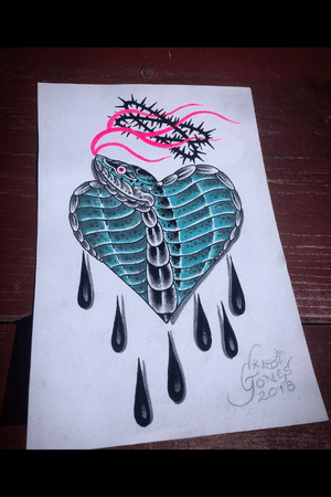 Snakred heart #snake #heart #sacredheart