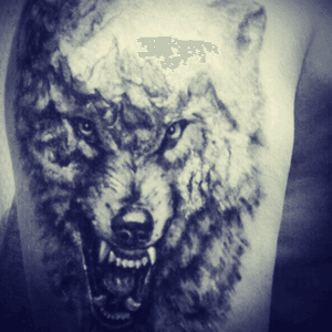 #ukrainianartist #ukraine #kiev #tattoo #tattooer #wolf #wolftattoo #blackwork #bw #ink #blackink #Sados 