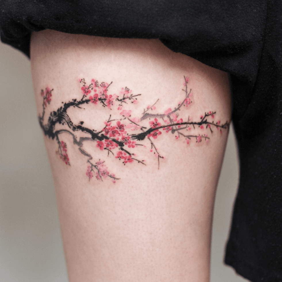 Plum blossom tattoo  Tattoogridnet