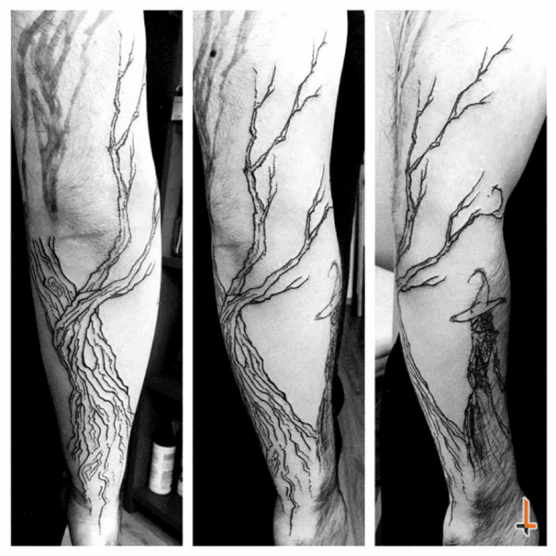 Black Tree Tattoos Celebrate Natures Beauty with Timeless Art