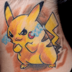Old form of Pikachu tattoo #pokemon #electric 