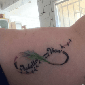 My new tattoo done this weekend, emboding my kids name forever....just love it....