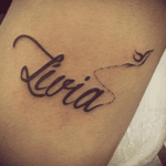 My second and most meaningful one... The name of my baby angel who passed way last year and now is looking over papa and mama! Our guarding angel! #mybabygirl #livia #secondtattoo #bodyart #myflyingbird #tattoo 