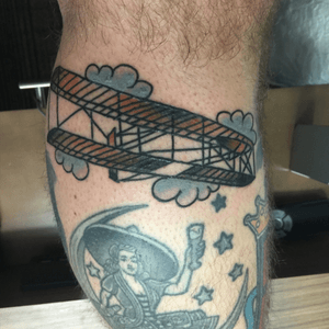 Wright Brothers first successful aircraft design representing Ohio. Done by @tatterzapperjoe at Evolved Body Art. 
