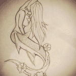 #megandreamtattoo I met Megan Massacre back in 2013 at an event in London and showed her this tattoo design that I drew and she told me she loved mermaids as well! I would love for this to be tattooed on me by my favourite tattoo artist of all time!