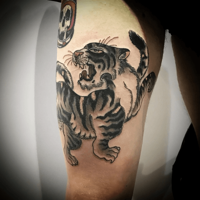Thai Tattoo Tiger  Tiger Tattoo meaning  Thai Tattoo Café