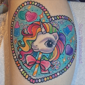 My Little Pony themed pastel heart tattoo #MyLittlePony 