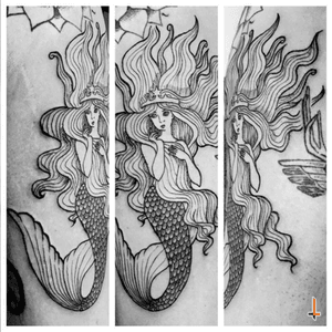 Nº188 #tattoo #ink #siren #mermaid #mermaidtattoo #fish #sea #ocean #queen #bylazlodasilva