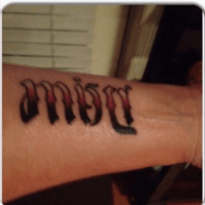 #FaveTattoo #ambigramtattoo Other angle of my forearm tattoo