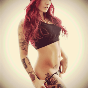  #amendajean #sexy #redheart #TattooGirl #tattoo #girl #hot 