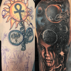 #coverup #coveruptattoo #realism #colorrealism #spacetattoo #beforeandafter 
