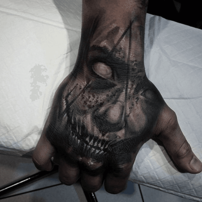 La Femme Tattoo House  Dark hand tatts  INKSPO via traditionalartist   Facebook