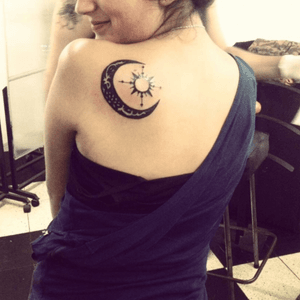 First #moon #sun #tattoo #first #black 