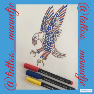 My americana eagle tattoo drawing