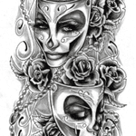  As a chest design made from the faces of my son and daughter (from photo) #realdreamtattoo #megandreamtattoo