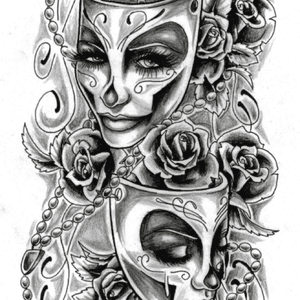  As a chest design made from the faces of my son and daughter (from photo) #realdreamtattoo #megandreamtattoo