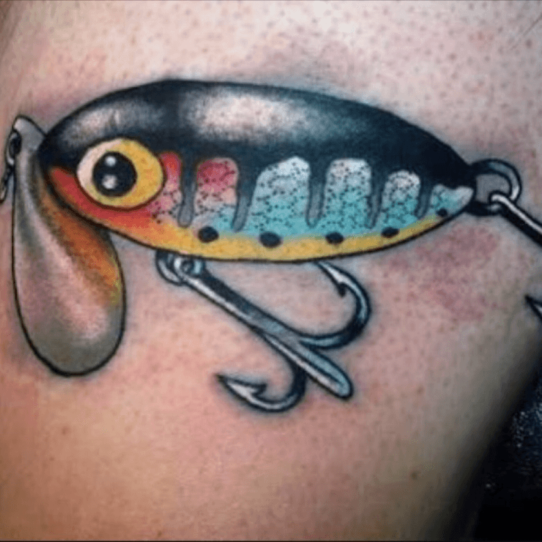 Tattoo uploaded by Bindy • #fishinglure #lure #bait #fishhook