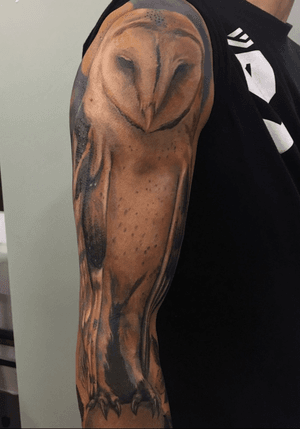 #tattoo #tattoos #tattooed #tattooart #inked #inkedup #tattooartist #tats #color #owl #sleeve #sleevetattoo #inked #inkedup #inkedboy 