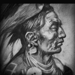 A sketch of a native american from Drew Beam, so beautiful!!!