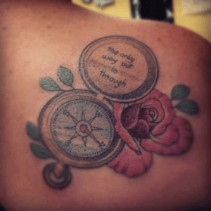 The only way out is through #tattoo #quote #mylife #compass