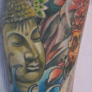 Buddha - by L'il Dave @ Peep Show Tattoos