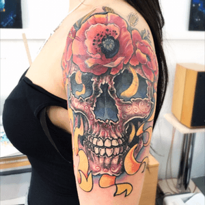 Fresh, cover up #slavaborodaytattoo #newschool #ukrainetattoo #ukrainianartist #skull  #skulltattoo #tattoo #Tattoodo 