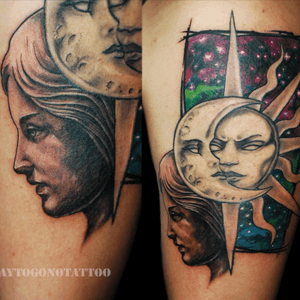 2nd Tattoo - Sun and Moon